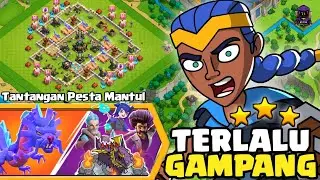 CARA MENYELESAIKAN TANTANGAN PESTA MANTUL DALAM 1X SERANG! | CLASH OF CLANS