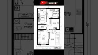 25x40 House Plan | 2BHK Ground Floor Plan with Car Parking | 1000 Sq Ft Modern Home Design #2bhk