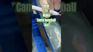 Camo Wooden Baseball Bat Sticker Peel full process #baseball#bats#woodwork#custombats#baseballgear