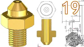 19-Project 39| Bevel Gearbox | SolidWorks Tutorial : oil nozzle