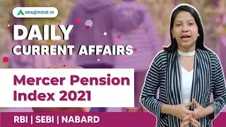RBI SEBI & NABARD | Daily Current Affairs | Mercer Pension Index 2021 | 22nd October | Neha Gupta