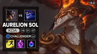Aurelion Sol vs Twisted Fate Mid - EUNE Challenger - Patch 13.3 Season 13