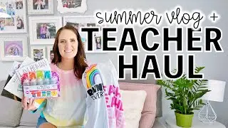 Teacher Tee + Book Haul | Teacher Mom Summer Vlog