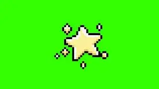 Sonic Starite Pixel Animation Effect / green screen Chroma key / Full HD1080px 2D Animation effect