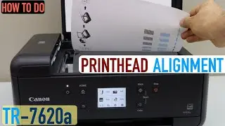Canon Pixma TR7620a Printhead Alignment, Print & Scan The Alignment page.