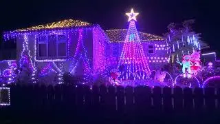 Christmas Lights on Barton 2025, Run Run Rudolph - Electric Mayhem, Xlights