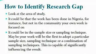 How to Identify Knowledge Gap in Research