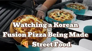 Watch how to make Korean-style pizza incorporating street food elements