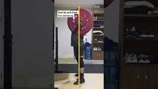 Squat bar path check. First and last rep.