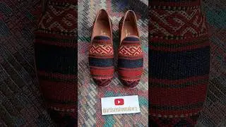 Handmade Turkish Kilim Loafers &ndash; Leather Sole Artisan Shoe Manufacturing Process