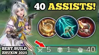 40 ASSISTS! REASON WHY ZHUXIN IS THE MOST ANNOYING MAGE! | ZHUXIN P ACE SKIN BEST BUILD -MLBB