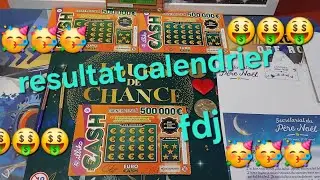 Grattage FDJ 🤑🤑🤑🤑résultats calendrier de l'Avent avec 3 cash 🤑🤑et  1 mot croisé🤑🤑