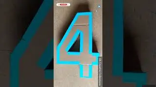 Awesome 4 Number 3D 😍 #shorts #diy #ytreels #ytshorts #love