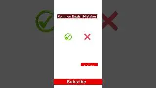 DON'T MAKE These common MISTAKES in English |Grammar Mistakes Part 1 | #english #shorts