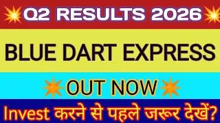 Blue Dart Q2 Results 🔴 Blue Dart Results 🔴 Blue Dart Share Latest News 🔴 Blue Dart News