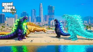 GTA 5 Mods | Godzilla Earth & Godzilla 1975 vs Shin Godzilla & Super Godzilla