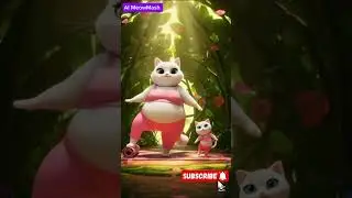 Female Cat&rsquo;s Funny Weight Loss Mission! 🐾💖#AI MeowMash #shorts #funnycats #funny #aicat