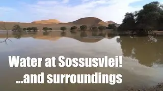 The most Awesome sight in Namibia - Sand dunes reflecting in still water in the desert