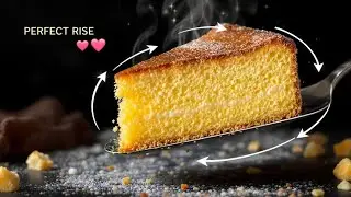 Homemade Sponge Cake 😍 Soft Crumb and Even Rise