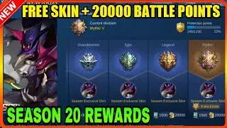 HERE'S YOUR FREE SKIN + 20000BP END SEASON REWARDS IN MOBILE LEGENDS