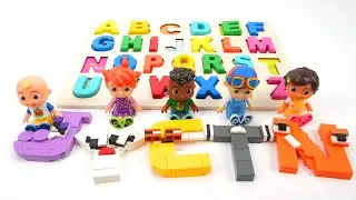 Best Alphabet Puzzle Challenge! Learn Letters with JJ, YoYo, TomTom, Cody, and Nina and Lore Blocks