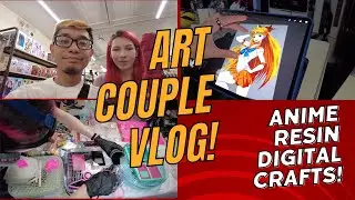 Art Couple Vlog!! ✨Anime , 3D Printing and Resin Crafting!!!!! #anime #animeart #artvlog #artist