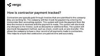 Tracking Contractor Payments: A Guide