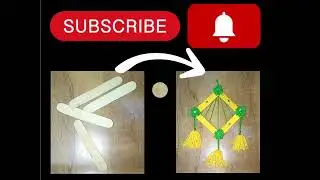 Process of making amazing wall hanging by icecream stick💫💫😎 #walldecor #amazing 🎉✨🖼️