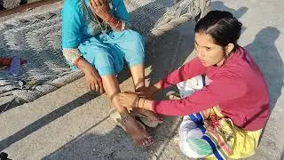 Blessing of sister !! Indian legs massage asmr