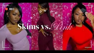 &hearts;️ Skims vs. Victoria's Secret PINK: Try-On Haul & Review! 🩷