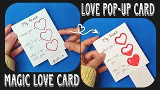 DIY Love Pop-up Card ❣️ | DIY Magic Love Card ❤️| Easy Pop Up Card Ideas 