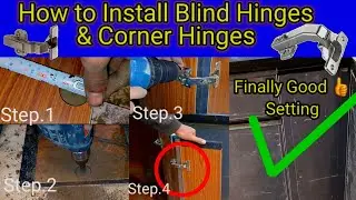 How to install Blind Hinges || ब्लाइंड कब्जा कैसे लगाए || EBCO Hinge