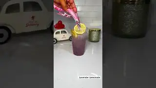 Lavender Lemonade #asmrvideo #recipe #icedlatte #lavender #nails #mocktail #drink #coffeedrinks
