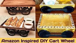 #TrendingServingTray #CartWheelTray❤ DIY Most Trending Traditional Handmade Cart Wheel Serving Tray❤