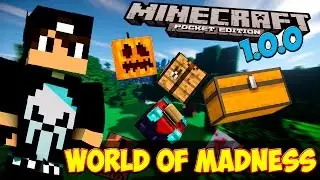СЕРВЕР на MCPE 1.0.0 !! Обзор сервера World of Madness [1.0.0] !!!