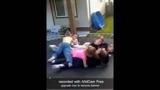 big kid getting beat up by little girl