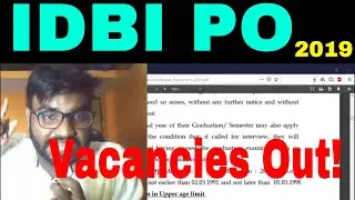 IDBI Assistant VACANCIES OUT 2019 || DETAIL NOTIFICATION of IDBI PO Vacancies 2019 || Exam Pattern