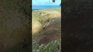 Landing at Alderney Guernsey Chanel Islands Airport Aurigny Airlines flight