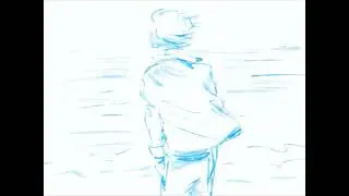 Drawing with CSP + basic Windows editor. Boy On The Beach