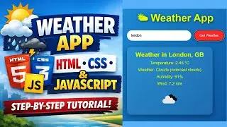 Приложение погоды, созданное с использованием HTML, CSS и JavaScript | Исходный код прилагается