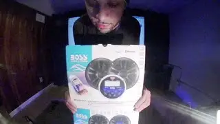 BOSS Audio Systems MCKGB350B.6 Weatherproof Marine Gauge Receiver and Speaker Package Unboxing