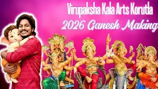 Next level RajaSab Ganapati Making In Korutla Virupaksha Kala Arts 2026 Ganesh Idols Making 