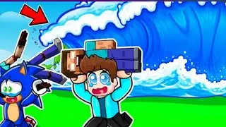 Rescueing Minecraft Mobs From tsunami apocalypse in Roblox games 