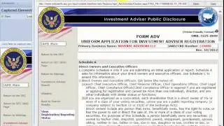 Adviserinfo.sec.gov | Visual Web Ripper | Web Scraping | Web Harvesting