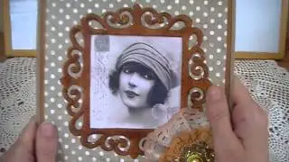 Altered paper bag in a Vintage style