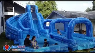 360&deg; Ocean Helix Triple Water Slide Rentals | Move the Camera in 360&deg;