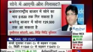 Prithviraj Kothari of RSBL commenting on - Gold Rates under pressure