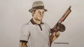 Vito Scaletta - Speed Drawing - How To Draw - Mafia 3
