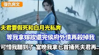 夫君要假死和白月光私奔，等我拿嫁妝還完侯府外債再殺掉我，可惜我聽到了，當晚我拿匕首捅死夫君再...