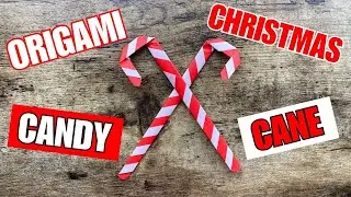 EASY DIY Origami Christmas Candy Cane Tutorial | Paper Craft for the Holidays Christmas Decor 2024